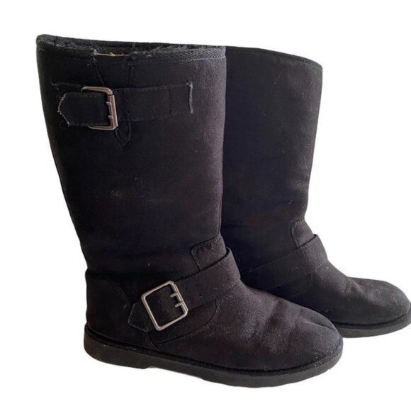 So Black Boots with Buckles Womens Size 7 - Picture 1 of 13